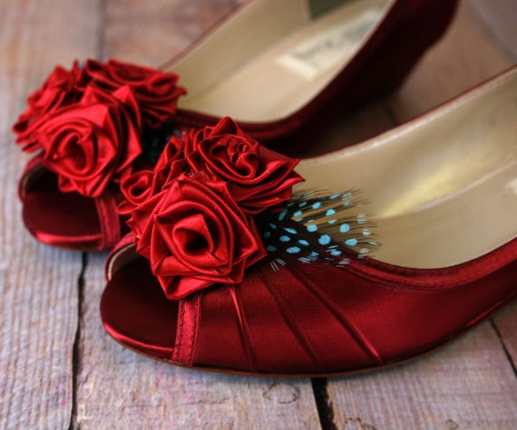 red wedding shoes wedges