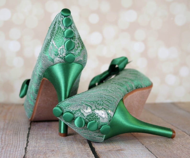 Wedding Shoes Green Wedding Shoes Wedding Shoes Green Etsy