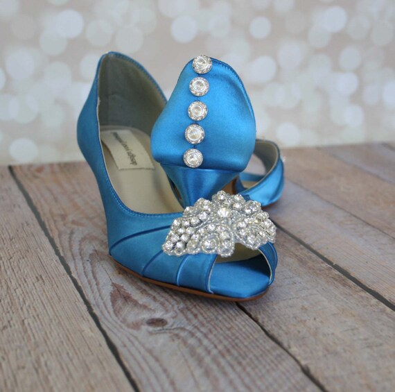 Scarpe da sposa Scarpe da sposa blu Qualcosa di blu Scarpe | Etsy Italia