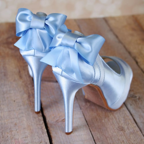 light blue heels closed toe