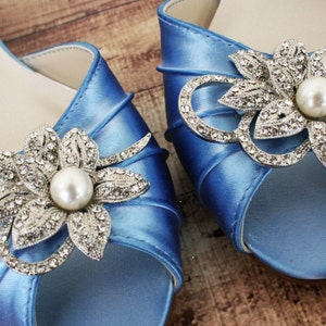 Blue Wedding Shoes, Cornflower Blue Shoes, Kitten Heel Wedding Shoes, Wedding Shoes Low Heel, Budget Wedding Shoes, Something Blue Shoes