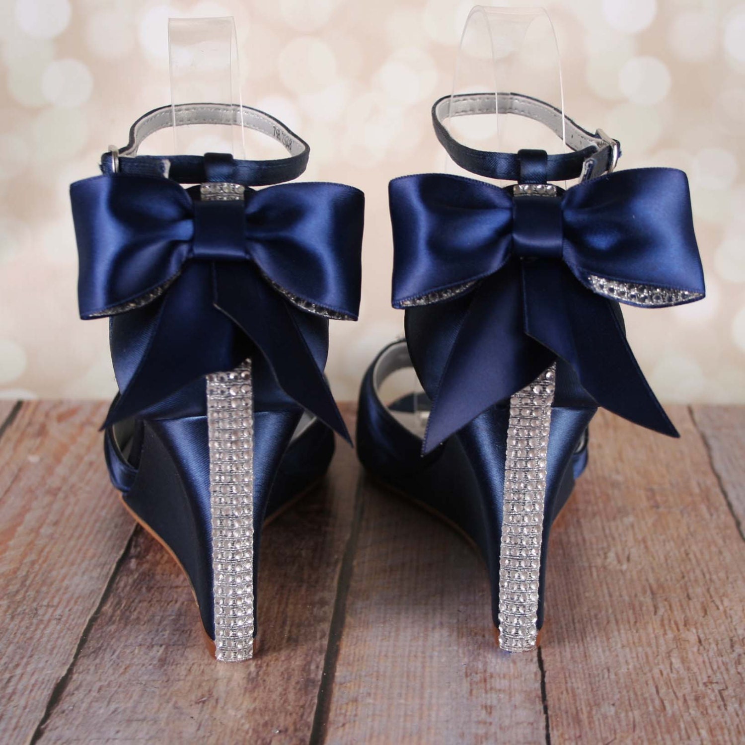 bridal shoes navy blue