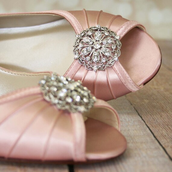 pink wedge shoes for wedding