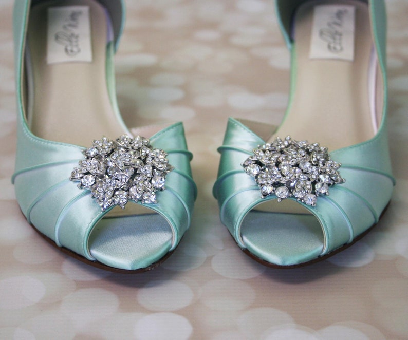 Mint Green Wedding Shoes for Bride Dyeable Wedding Shoes Etsy
