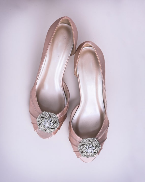 hey lady wedding shoes vintage inspired bridal heels blush pink