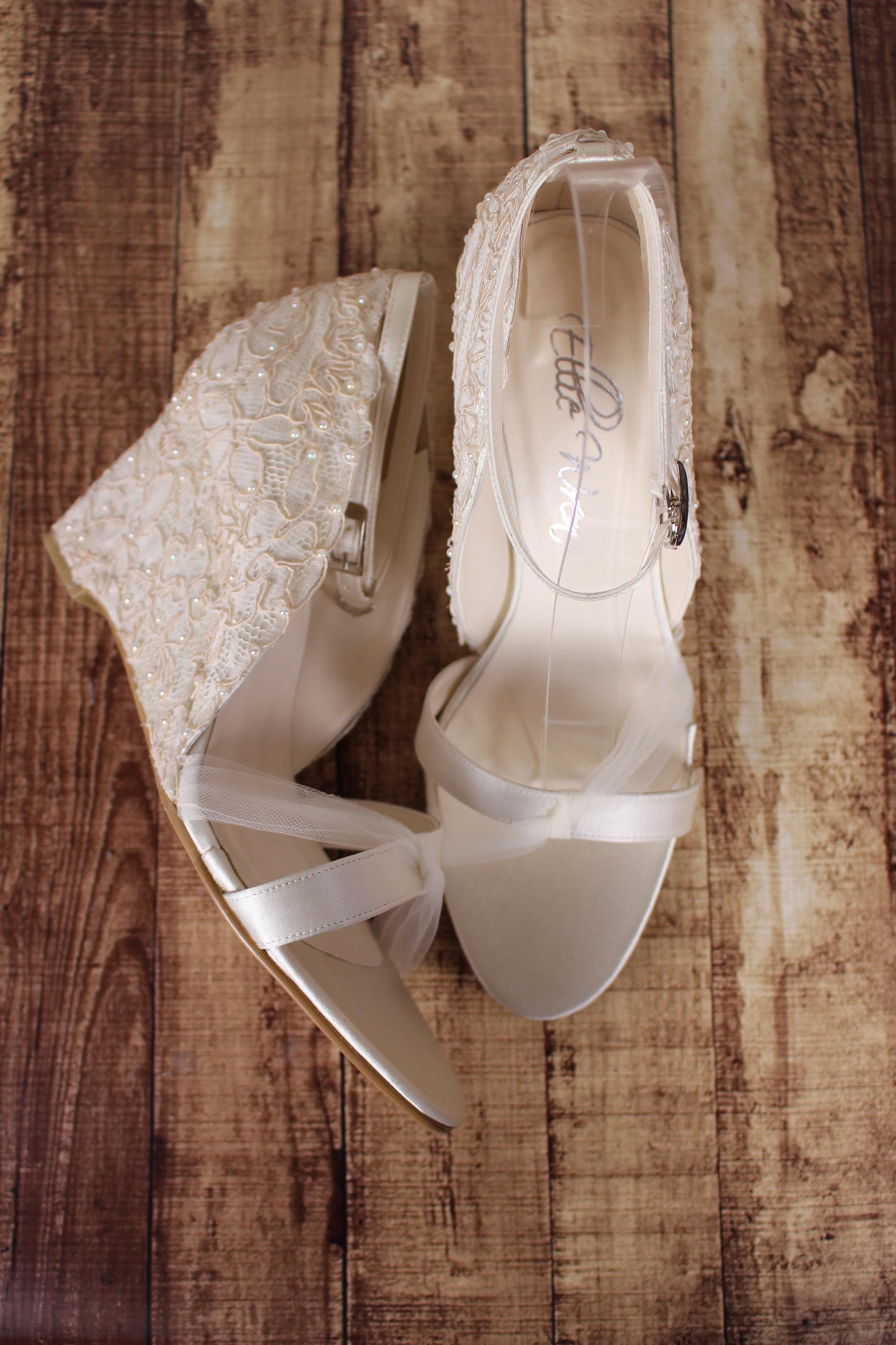 Wedding Shoes Lace Wedding Wedges Ivory Lace Wedges Ivory | Etsy