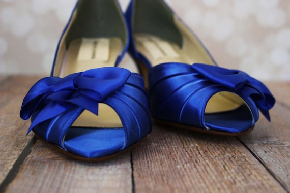 Chaussures bleues mariage sale