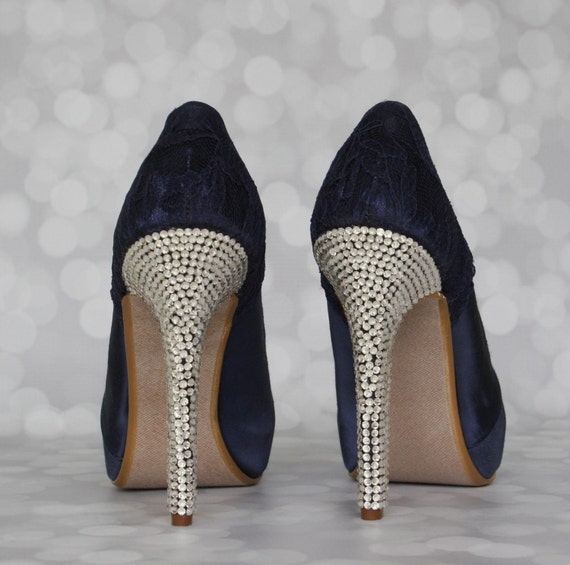 Zapatos de boda Zapatos de boda azul marino Algo azul | Etsy México