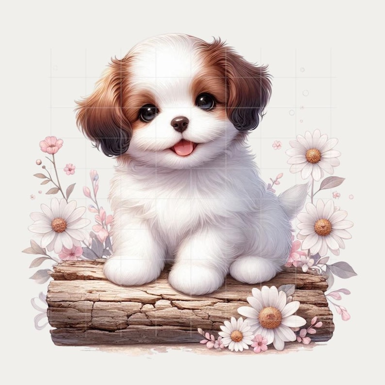 Cute Watercolor Puppy Dog Clipart Set for Nursery Decor, Baby Shower ...