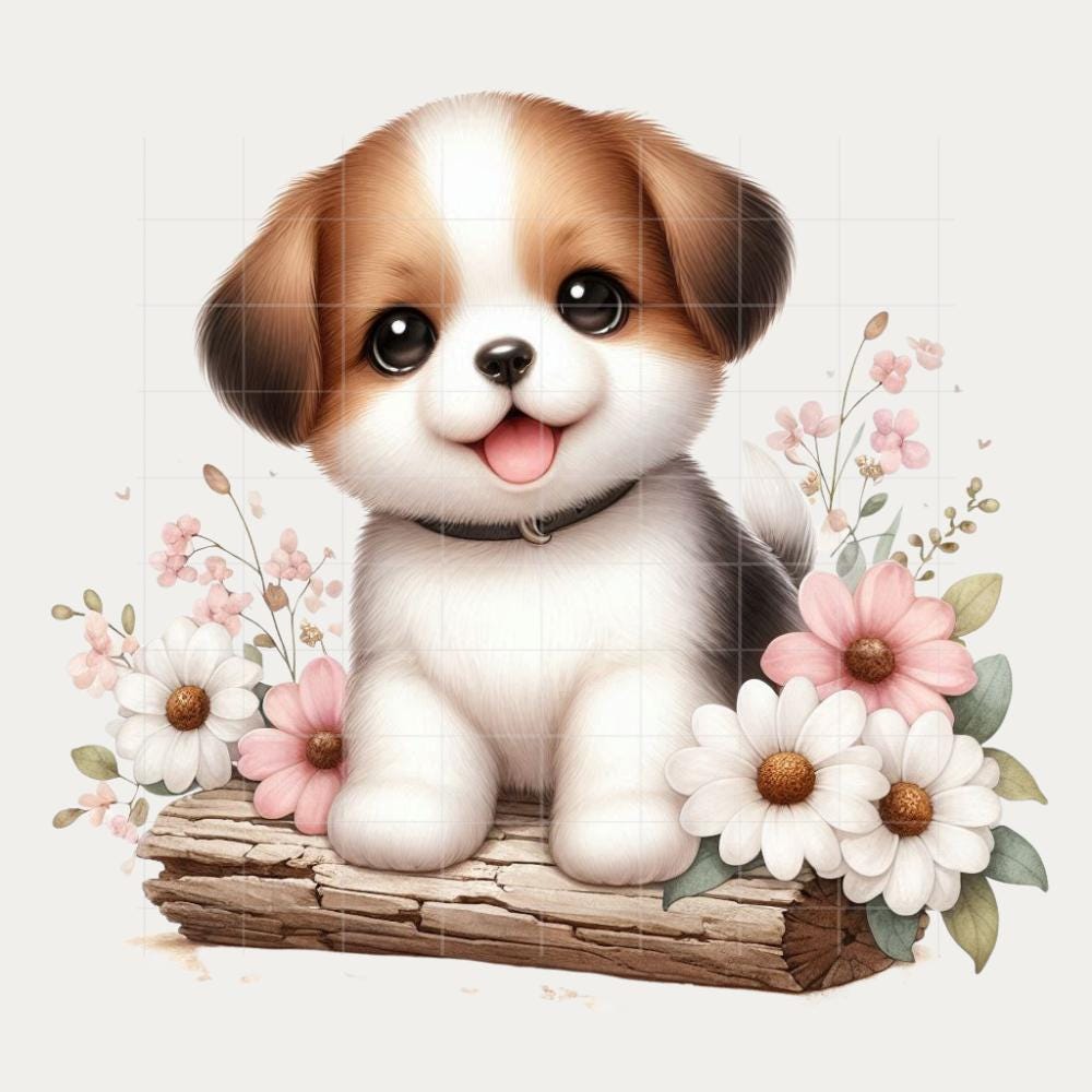 Cute Watercolor Puppy Dog Clipart Set for Nursery Decor, Baby Shower ...