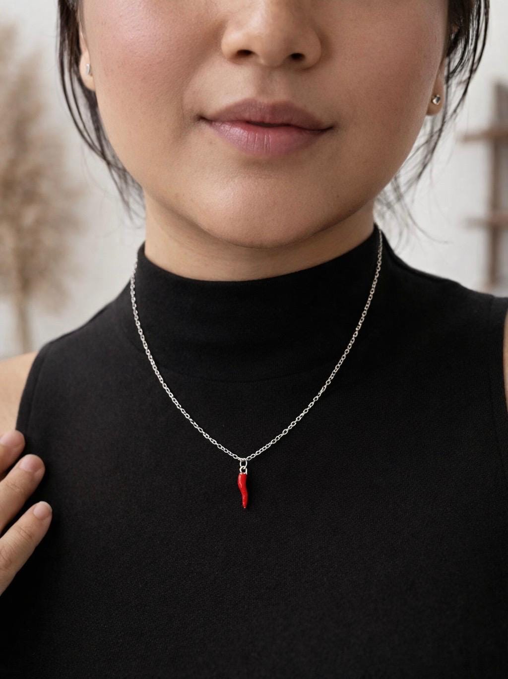 赤い唐辛子ペンダント ネックレス . 新しいコレクション 唐辛子のネックレス - Etsy 日本