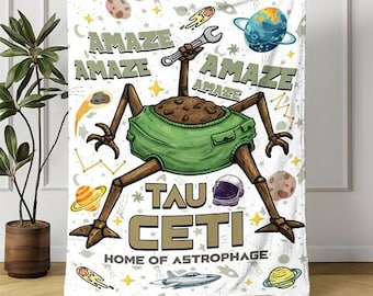 Kocyk Fazz Hand, Kocyk Project Hail Mary, Kocyk inspirowany Jazz Hand Space Monster Space Blob Amaze, Kocyk Andy Weir, Miłośnicy książek science fiction