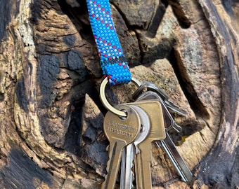 Upcycled Climbing Rope Keyring – Handmade Outdoor Gift | Recycled Rope Keychain for Climbers & Adventurers
