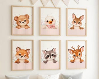 Ballerina Nursery Wall Art Set of 3, Baby Girl Nursery Decor, Ballet ...