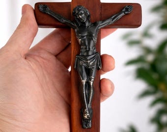 Manzanita Wooden Cross – Handcrafted Christian Wall Art – Rustic Wood Decor – Handmade Cross