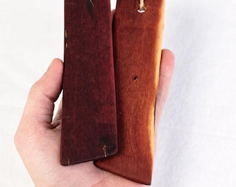 Manzanita Wood Bookmarks (Set of 3) – Handcrafted Rustic Natural Bookmarks – Hardwood Gift