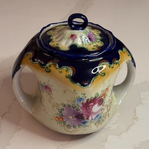 Antique Nippon-Era Porcelain Cookie/Biscuit Jar Japan, c. 1890-1910's (Early Nippon Export Period)