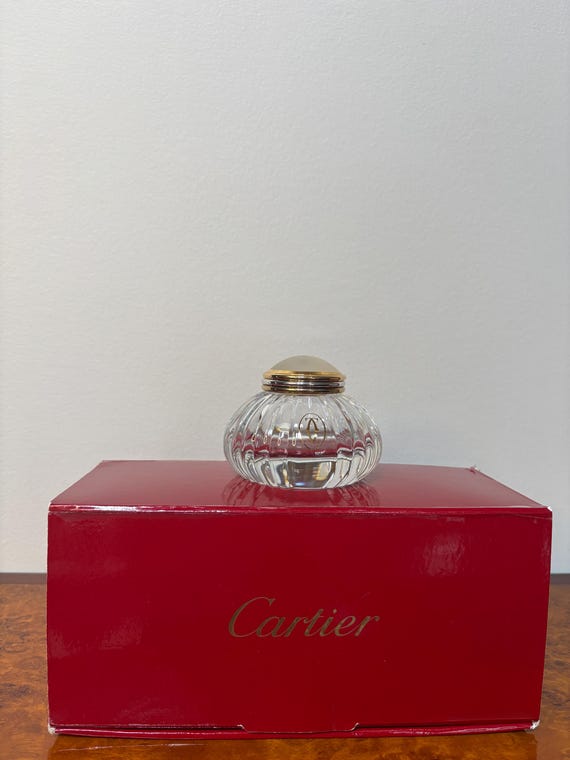 Vintage Cartier Crystal Inkwell – Les Must de Cartier Paris Desk Accessory (Original Box)