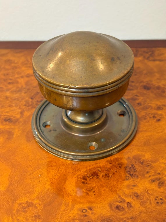 Antique Solid Brass Architectural Doorknob - Early 20th Century