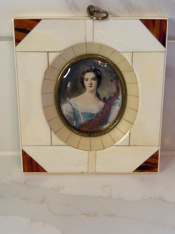 Antique Miniature Portrait of a Lady ( Lady Sophia) circa 1890-1910