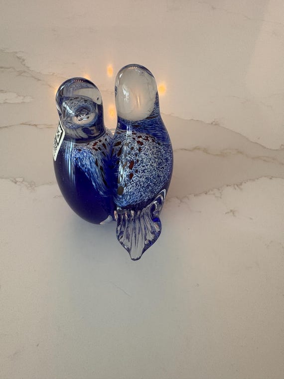 Mdina Glass "Lovebirds" Sculpture