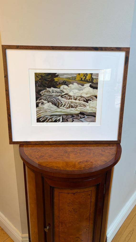 Signed A.J. Casson Buck Slide Limited Edition Group Seven Canadian Landscape Print Framed