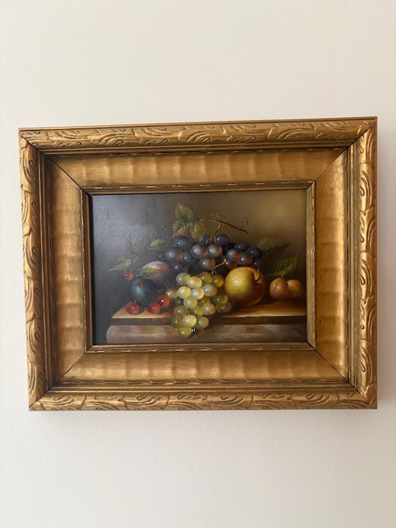Framed European Still Life Fruit - Early to Mid 20th Century