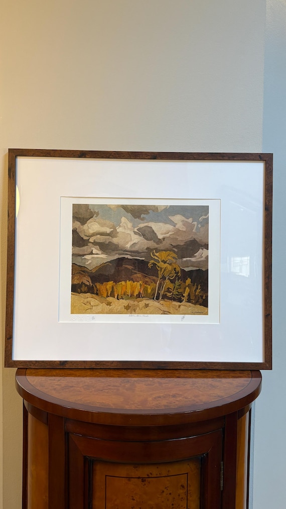 Signed A.J. Casson October Storm Clouds Limited Edition Canadian Landscape Print Framed Artwork