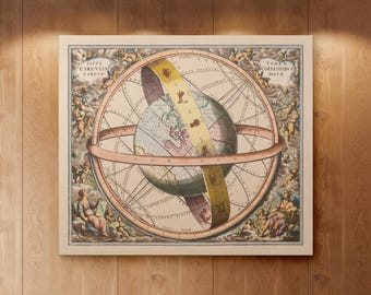 Andreas Cellarius Celestial-kaart uit 1660 | Vintage sterrenbeeld sterrenbeeld (digitale download)