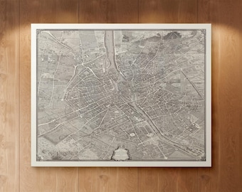 Turgot Plan de Paris 1739 | Vintage Architectural Map Art (Digital Download)