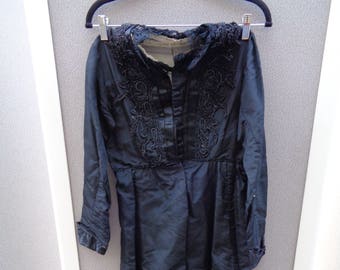 Victorian Black Silk Dress