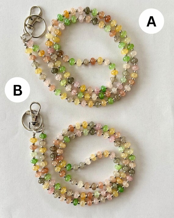 Handmade Glass Bead Lanyards