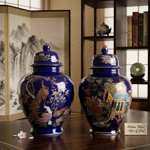 Japanese Kutani Ginger Jar - Etsy