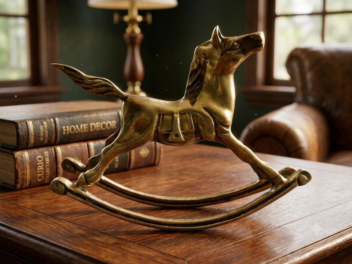 Vintage Metal Rocking Horse - Etsy