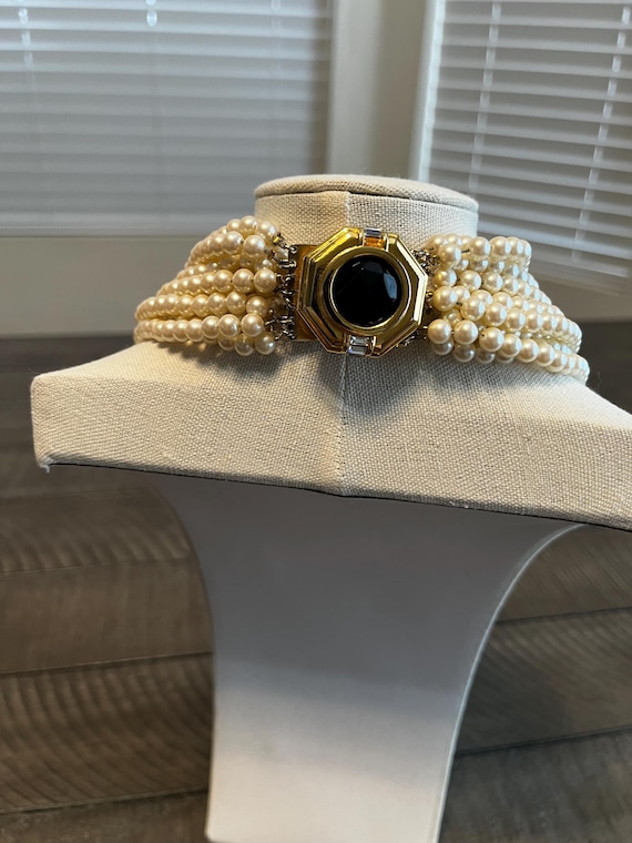 Vintage-Style Multi-Strand Statement Necklace - F… - image 2