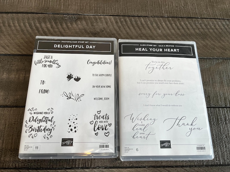 Stampin' Up! Bundle: Delightful Day & Heal Your Heart Rubber Stamp Sets ...
