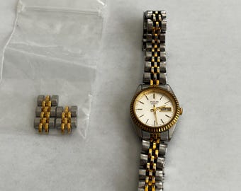 Vintage Pulsar Two-Tone Watch - Gold & Silver Jubilee Style - Day/Date