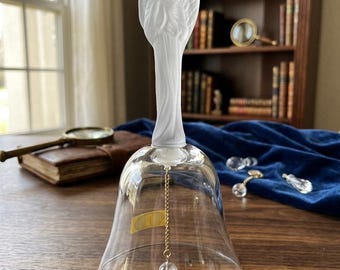 Vintage Leonard Hand Blown Lead Crystal Angel Bell – Made in Italy
