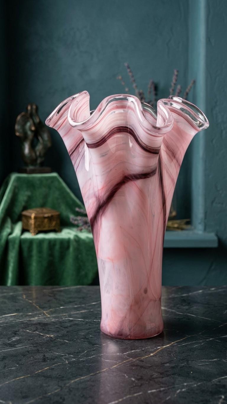 Pink Murano Vase - Etsy