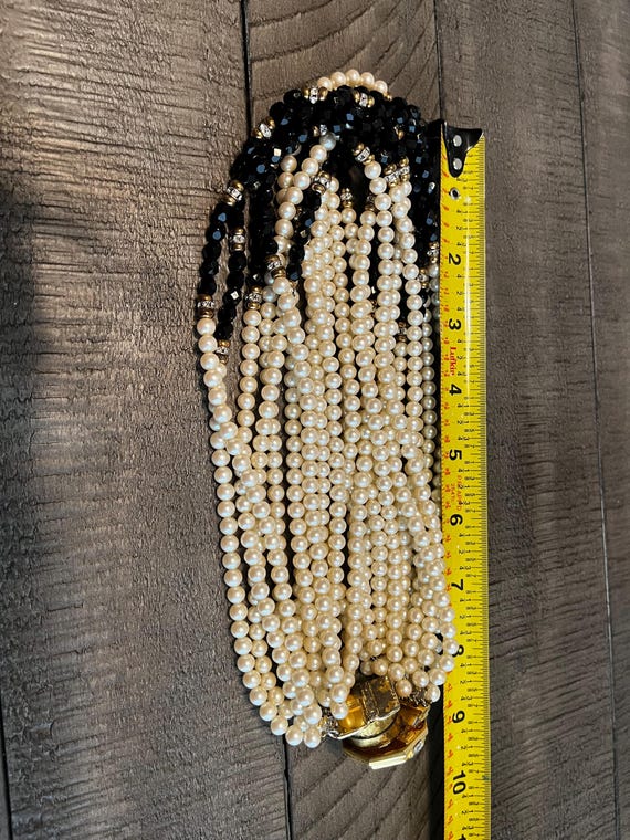 Vintage-Style Multi-Strand Statement Necklace - F… - image 3