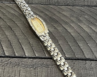 Elegant Jean Marc Two-Tone Dress Watch – Crystal Accents