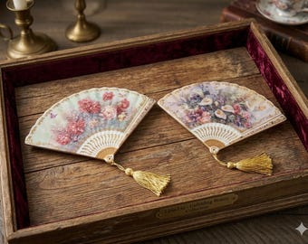 Lena Liu Porcelain Fan Plates – Unfolding Beauty Collection, Set of 2