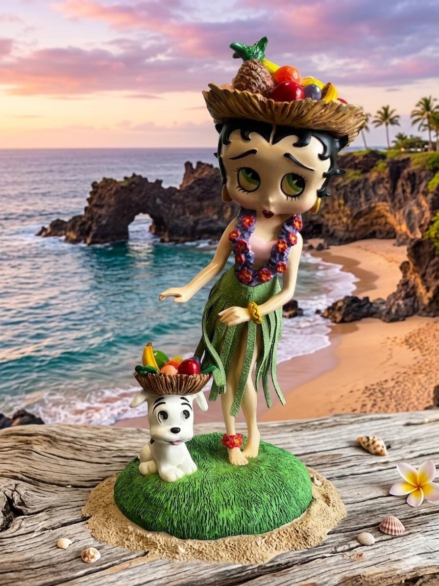 ベティ・ブープ Hula Time Bobble Figurine 希少品 Hula Betty Boop - Etsy
