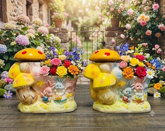 Arnels Mushroom Canister Pair - Etsy