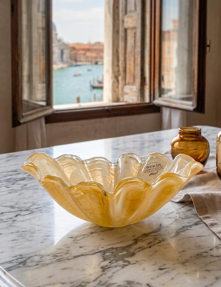 Murano Scallop Bowl - Etsy