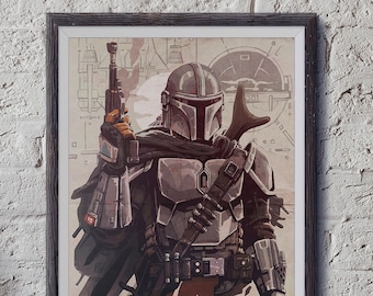 New Art Print of a Season 2 Promo Poster from the TV Series /"The Mandalorian/"
