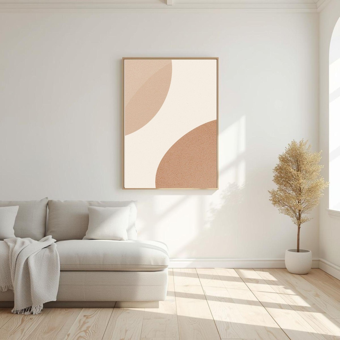 Neutral Abstract Wall Art Printable | Organic Minimal Modern Decor ...