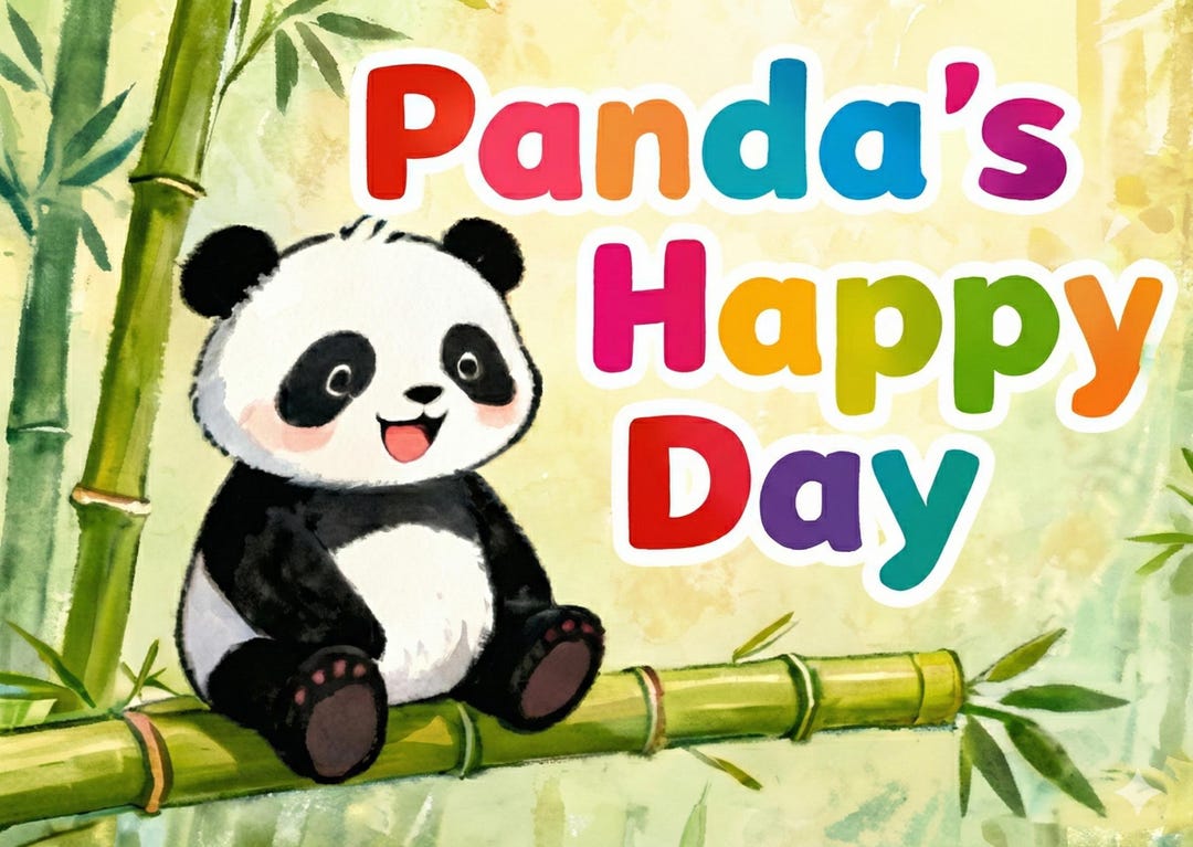 Happy Panda's Day Illustrated Toddler Book (printable) - Etsy