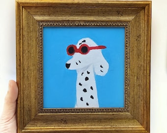 Original Oil Painting, Miniature Pop Art Wall Decor