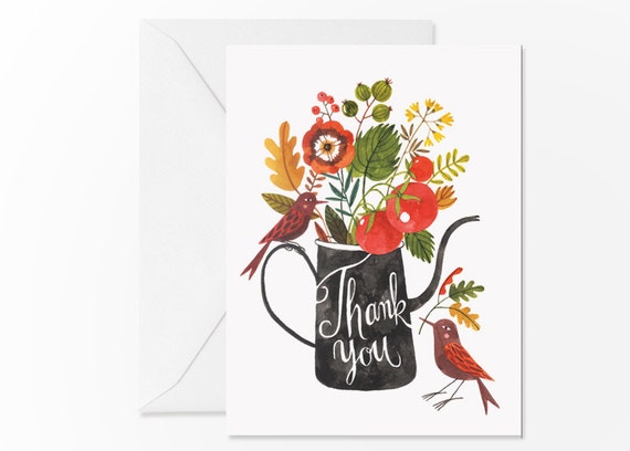 Items similar to Birds Thank You card on Etsy